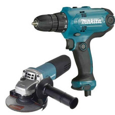 Набор инструмента: дрель DF0300+УШМ 9555HN Makita DK0117