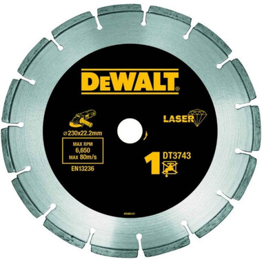 Алмазный круг сегм.универс.230х22.2,h=8.5мм DeWalt DT3743-XJ фото