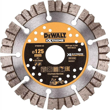 Алмазный круг S-сегм.125х22.2,h=12мм DeWalt DT90294-QZ фото