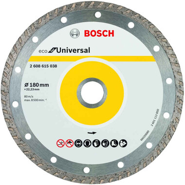 Алмазныйазный диск ECO Univ.Turbo 230-22,23 мм Bosch 2608615039 фото