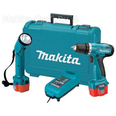 Аккумуляторная дрель-шуруповерт Makita 6261DWPLE фонарь в комплекте фото