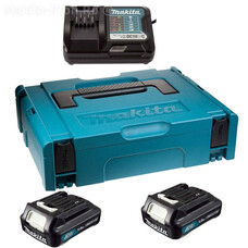 Аккумуляторы BL1015B 2 шт. + з/у DC10WC + кейс Makpac Makita 197643-8