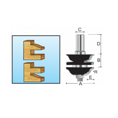 Фреза комбинированная 41х23.8х8х38х9.5х2Т Makita D-11944 фото