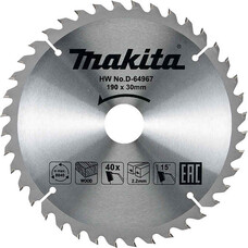 Пильный диск для дерева 190x30x1.4x40T Makita D-64967 