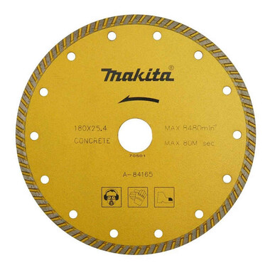 Диск алмазный сплошной Makita B-28020 (180х25.4/22.23 мм, для стр. материалов) фото