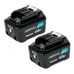 Аккумуляторы 2 шт. BL1040B Makita 197404-6 (10.8 В, 4 Ач, Li-Ion) с индикацией заряда