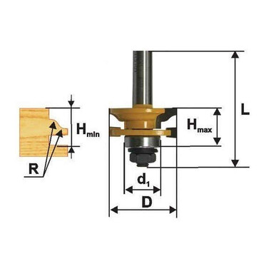 Фреза комбинированная 41х23.8х8х32х9.5х2Т Makita D-11900 фото